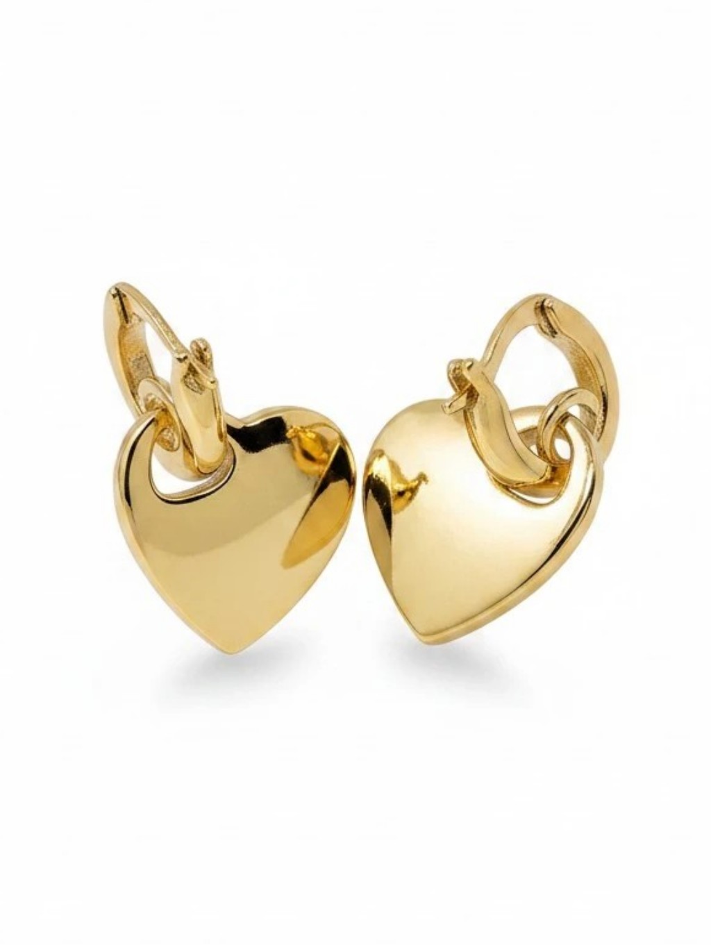 Gucci Trademark Heart With Cut Out Heart Dangle Earrings